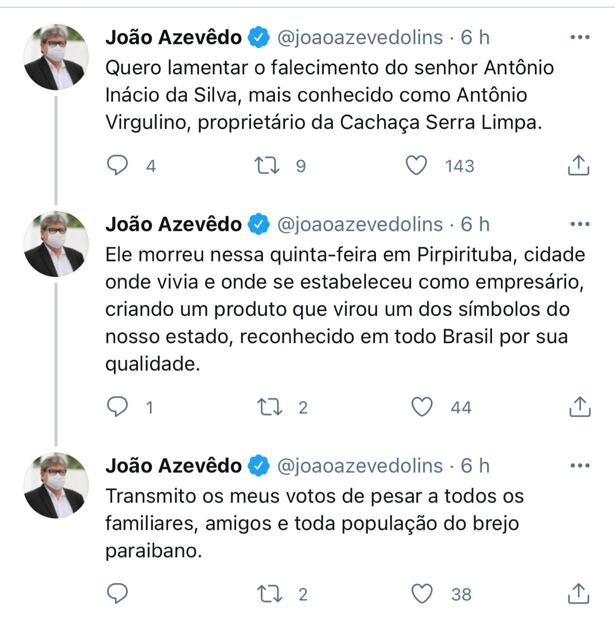 governador_joao_azevedo_lamenta_falecimento_de_Antonio_Inacio